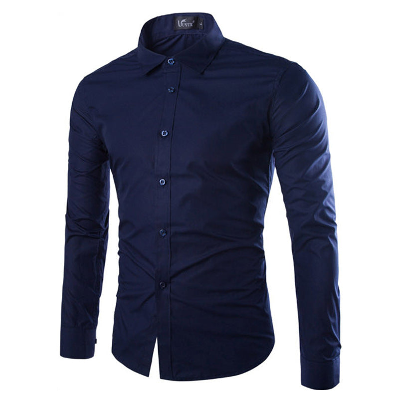 Herren elegante Langarmhemd EB