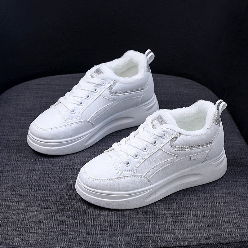 Damen warme High-Top Sneaker mit kuscheligem Innenfutter und rutschfester Sohle EB