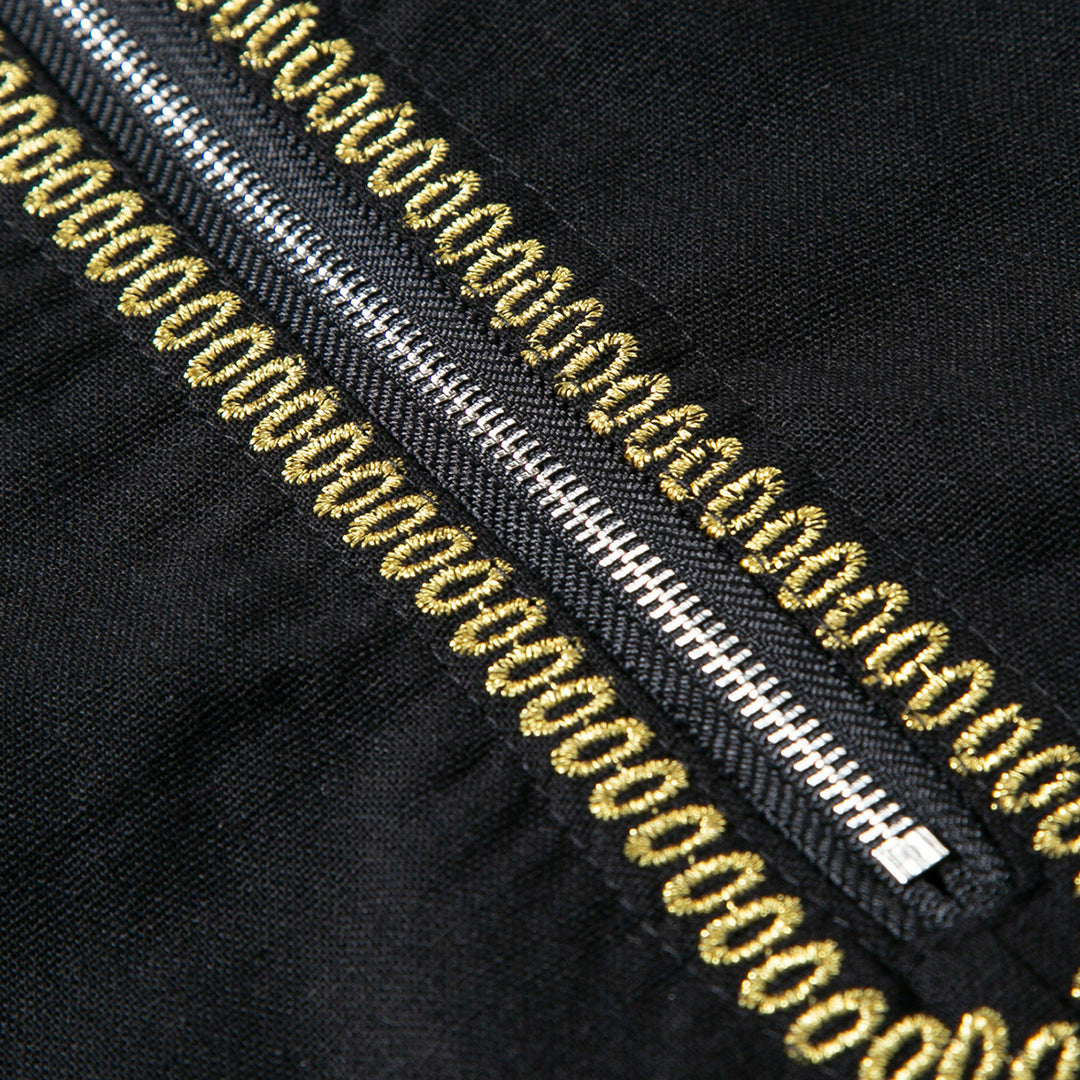 Herren elegantes Tunika-Kleid mit feinen Stickdetails EB
