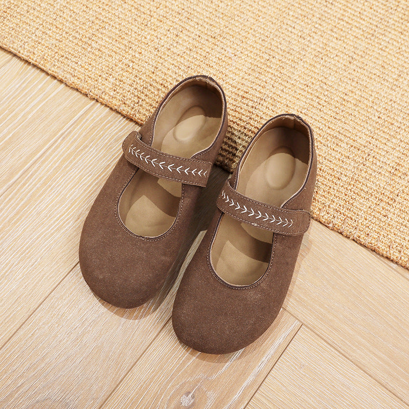 Damen Komfortable Ballerinas mit verstellbarem Riemen EB