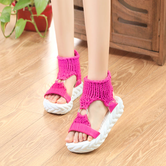 Damen Bequeme Kork-Sandalen mit innovativem Design und rutschfester Sohle EB