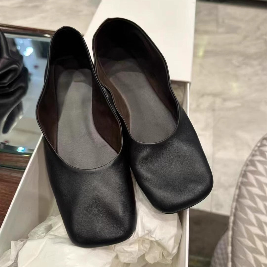Damen Ballerinas mit glänzender Oberfläche und breitem Einstieg EB