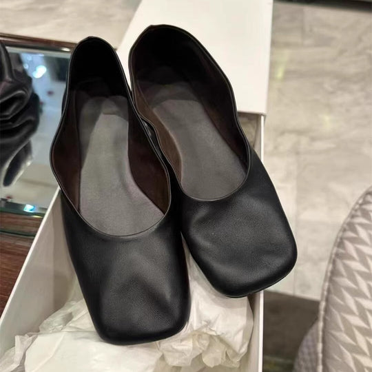 Damen Ballerinas mit glänzender Oberfläche und breitem Einstieg EB