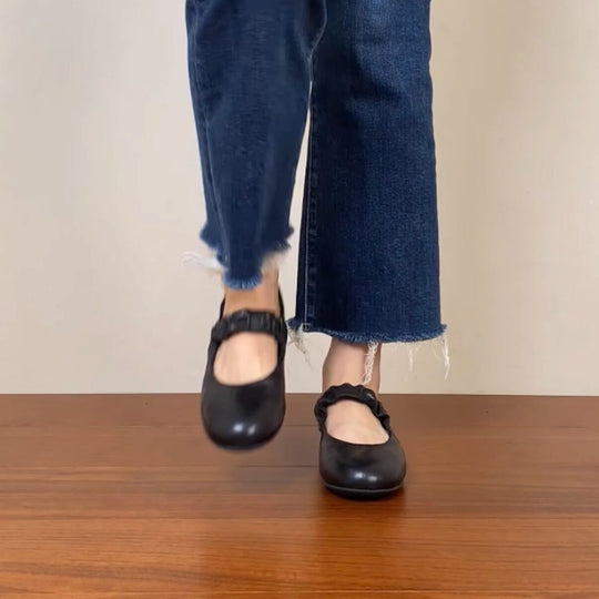 Damen Ballerinas mit elastischem Riemendesign und ergonomischer Fußbettgestaltung EB