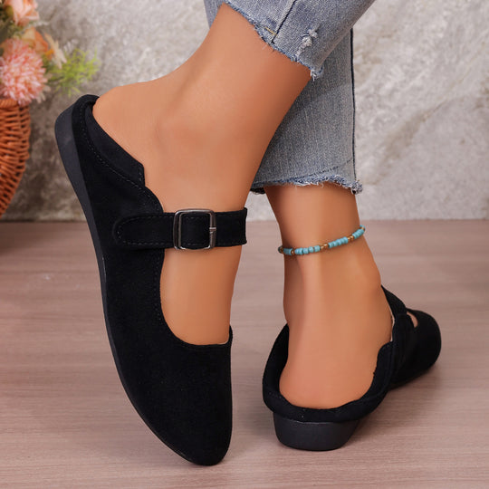 Damen Ballerinas mit verstellbarem Riemen und elegantem Design EB