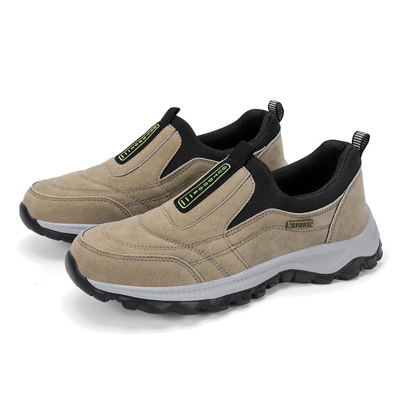 Herren  slip-on Freizeitsneaker mit Wildlederoptik, elastischem Einstieg und griffiger Profilsohle EB