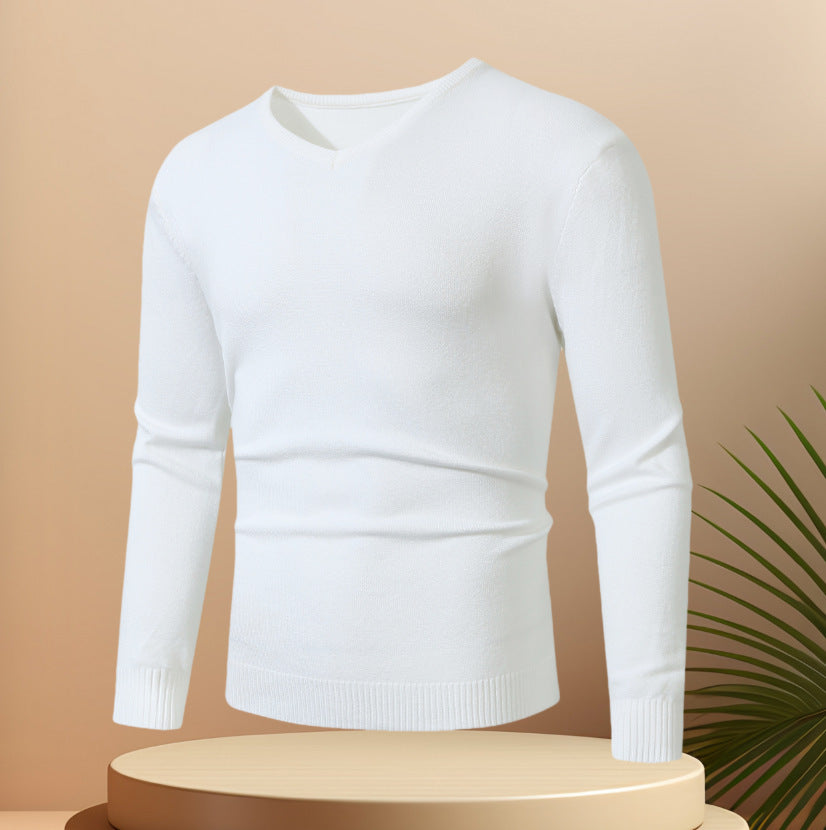 Herren eleganter V-Ausschnitt Pullover EB