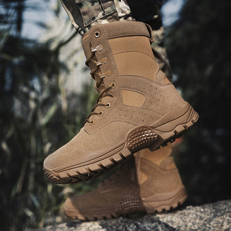 Herren Tactical Stiefel mit hohem Knöchelschutz und rutschfester Sohle EB