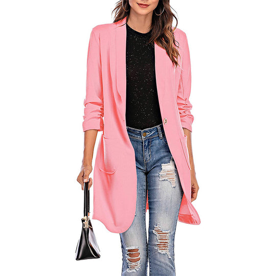 Damen Stretchiger Blazer mit modernem Schnitt und Taschen EB
