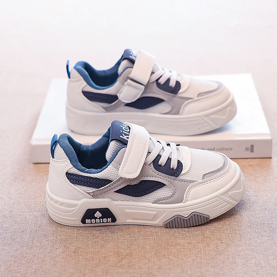 Damen Sportliche Kindersneaker mit praktischen Klettverschluss und atmungsaktiver Mesh-Oberfläche EB