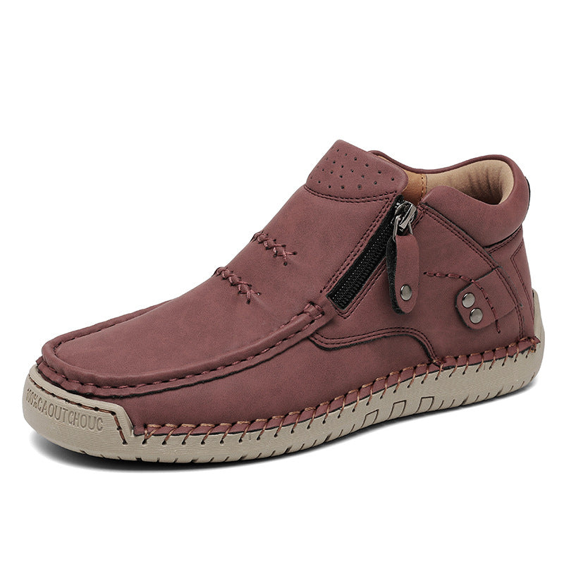 Herren Bequeme und modische Stiefeletten mit Reißverschluss EB