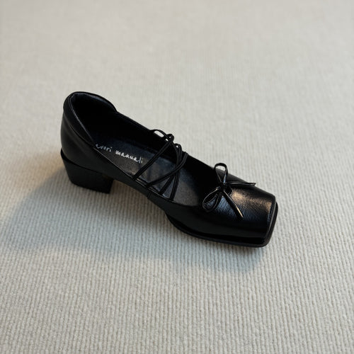Damen Ballerinas mit eleganter Schnürung und dekorativem Schleifen-Detail EB