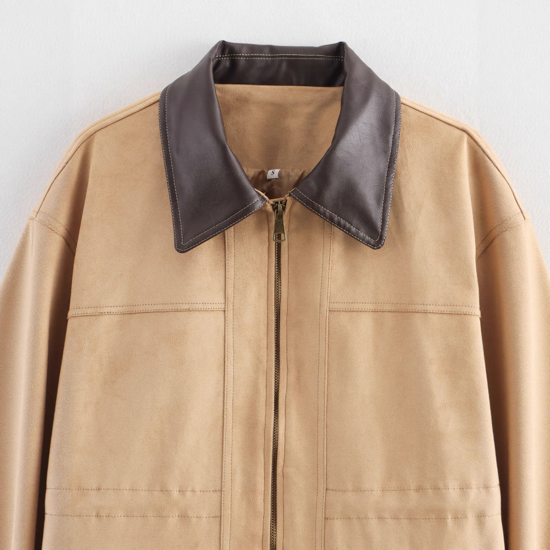 Damen Übergangsjacke mit kragen und praktischen Taschen EB