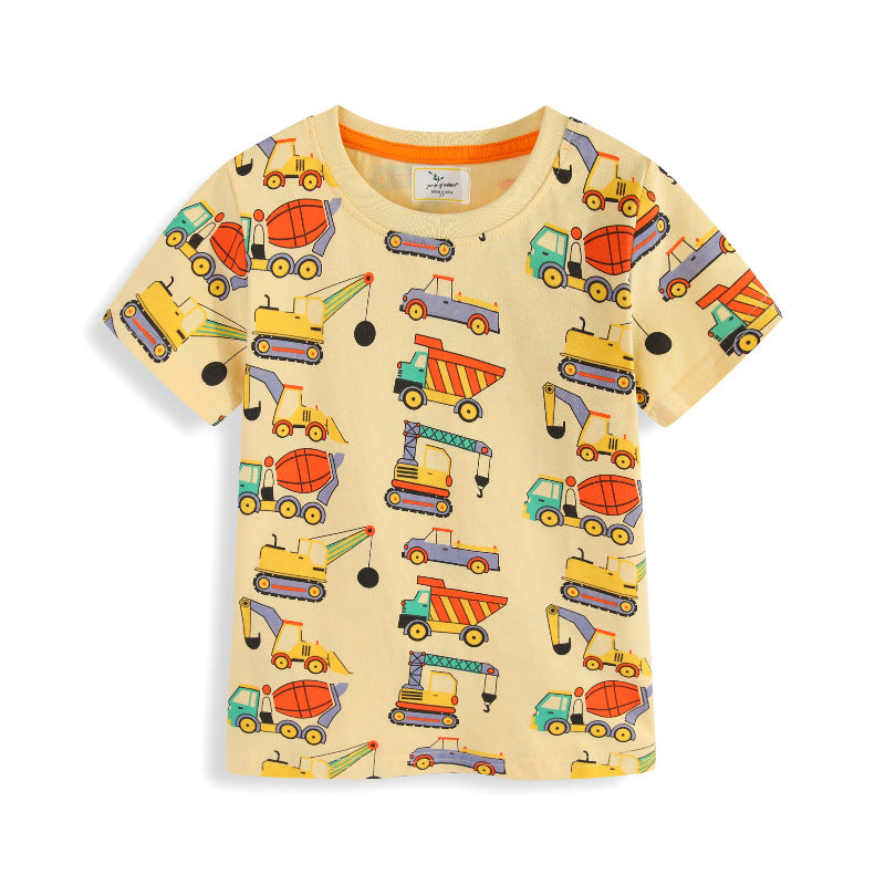 Jungen T-Shirt mit lustigem Baustellenfahrzeug-Design EB