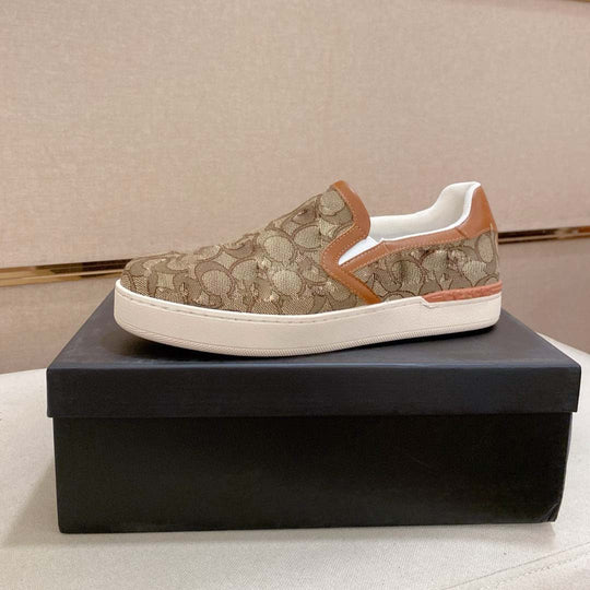 Damen Bequeme Slip-On Sneakers mit modischem Oberflächenmuster EB