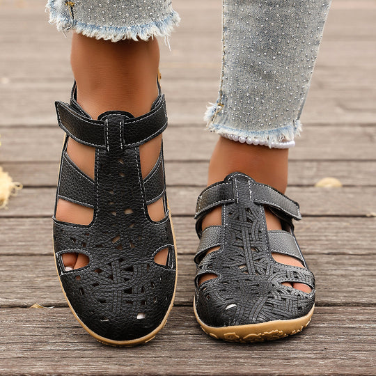 Damen Freizeit-Schuhe mit atmungsaktivem Design und verstellbarem Klettverschluss EB