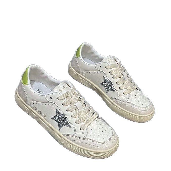 Damen Urban Casual Sneakers mit kontrastierendem Sternen-Design EB
