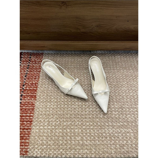 Damen elegante Slingback-Pumps mit zarter Schleifenapplikation EB