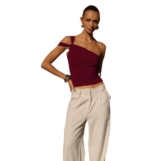 Damen asymmetrisches Top mit einem Schulter EB