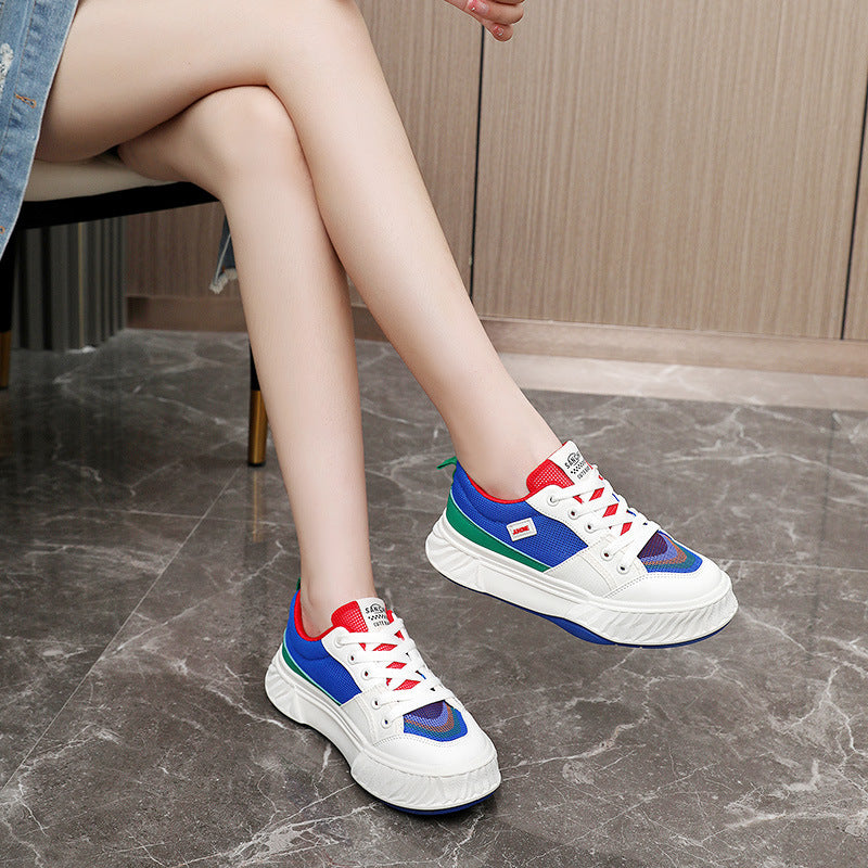 Damen Sportliche Sneaker mit atmungsaktiver Mesh-Oberfläche und farbenfrohem Design EB