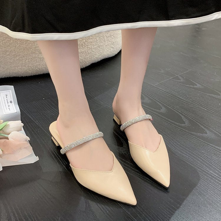 Damen elegante Slingback-Pumps mit funkelndem Riemen EB