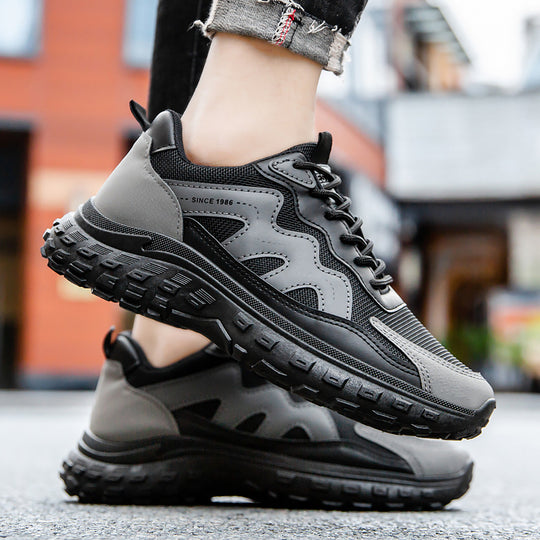 Damen Sportliche Trekking-Sneaker mit rutschfester Sohle und atmungsaktivem Mesh-Obermaterial EB