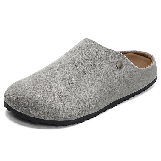 Damen bequeme Hausschuhe mit rutschfester Sohle und hochwertigem Wildlederoberteil EB