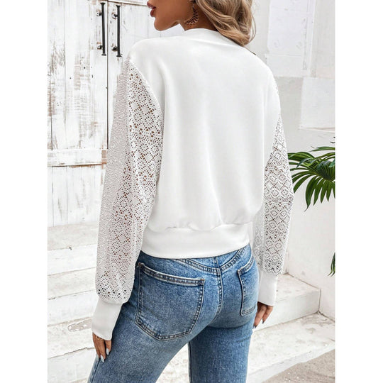 Damen Freizeitjacke mit stilvollen Spitzeinsätzen EB