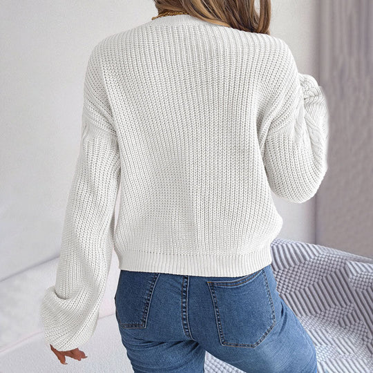 EB | Zopfmuster Pullover aus Weichem Garn