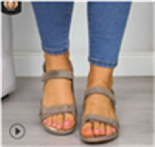 Damen Bequeme und verstellbare Sandalen mit Fußbett EB