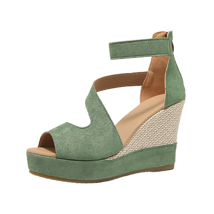 Damen Wedge-Sandalen mit elegantem Schnitt und modischen Riemen EB