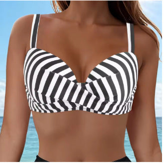 Damen Elegantes Bikinioberteil mit Wickeldesign EB