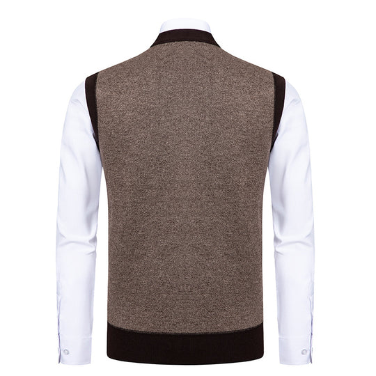 Herren edle Strickjacke mit modernem Rautenmuster EB