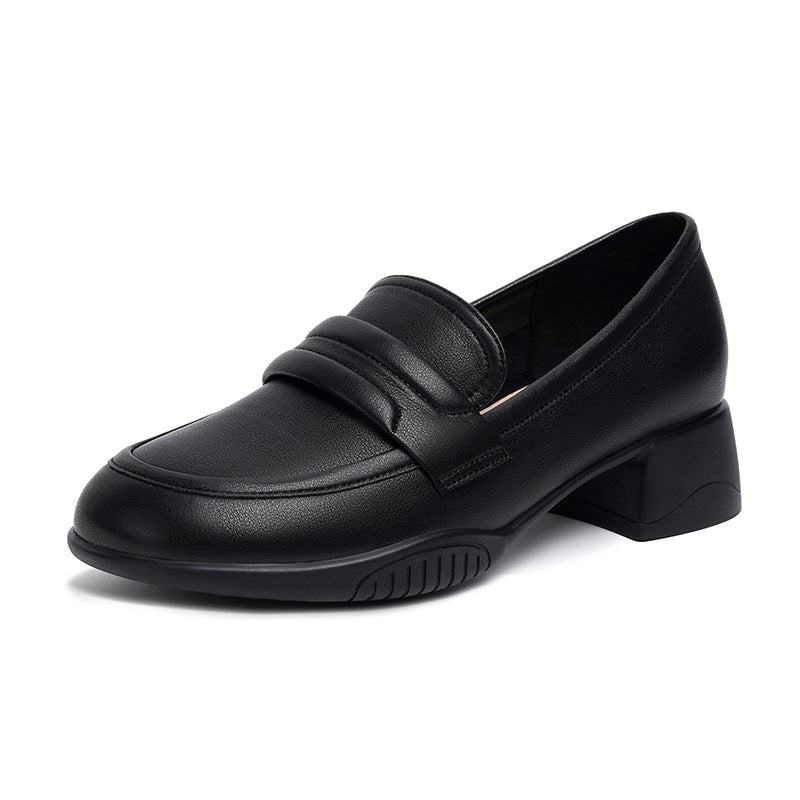 Damen Elegante Mokassins mit modischem Design und komfortablem Blockabsatz EB