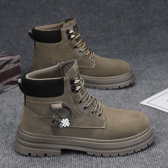 Damen robuste High-Top Stiefel mit atmungsaktivem Rippenkragen und rutschfester Sohle EB