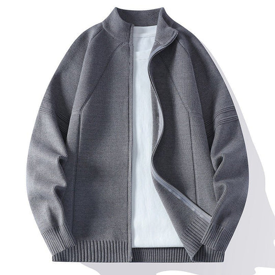 Damen lässige Jacke mit hohem Kragen und durchgehendem Reißverschluss EB