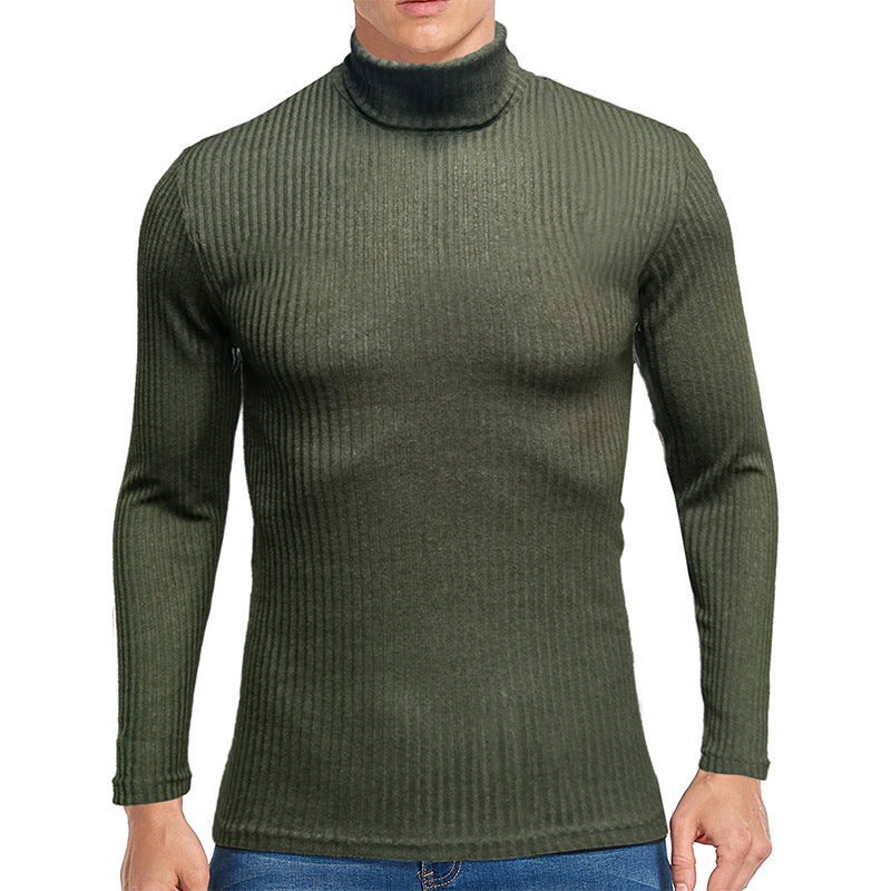Herren feiner Rollkragenpullover aus strukturiertem Strick EB