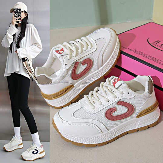 Damen modische Sneakers mit atmungsaktiver Oberfläche und dämpfender Sohle EB