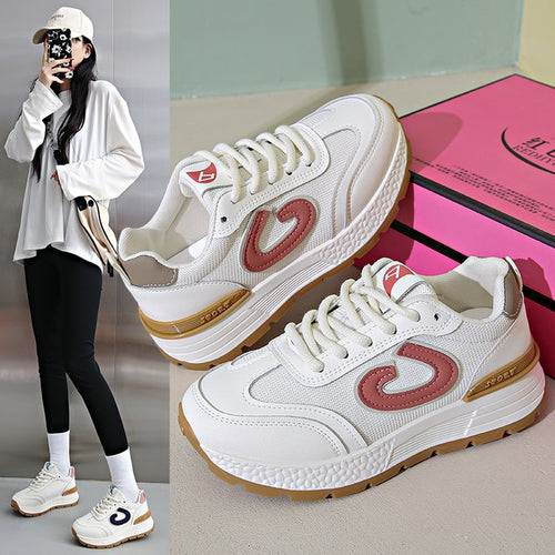 Damen modische Sneakers mit atmungsaktiver Oberfläche und dämpfender Sohle EB