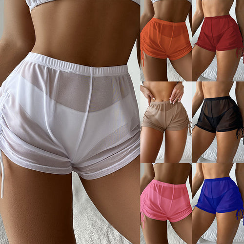 Damen Sportliche Shorts mit verspielten Rüschendetails EB