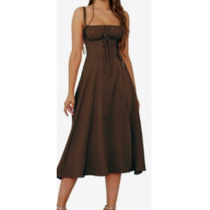 Damen Maxikleid mit floralem Design und elegantem Schlitz EB