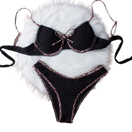 Damen Push-Up Bikini mit tierischem Akzent EB