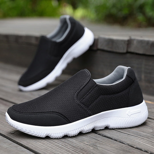 Damen Komfortable Slip-On Sneaker mit atmungsaktiver Mesh-Oberfläche EB