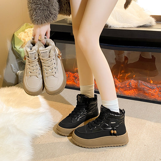 Damen High-Top Sneakers mit warmer Fütterung und rutschfester Laufsohle EB