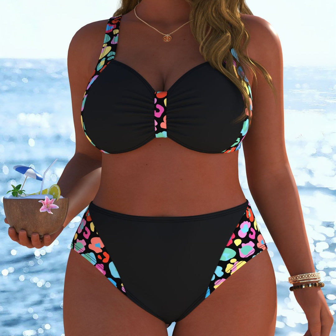 Damen Bikinis mit festem Halt und modischen Mustern EB