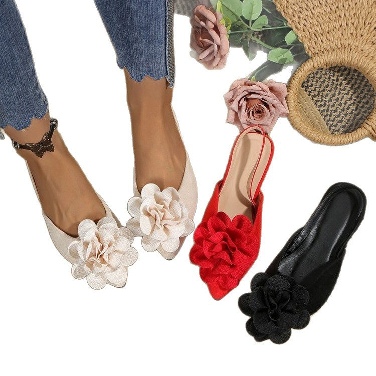 Damen Ballerinas mit blütenförmigen Applikationen EB