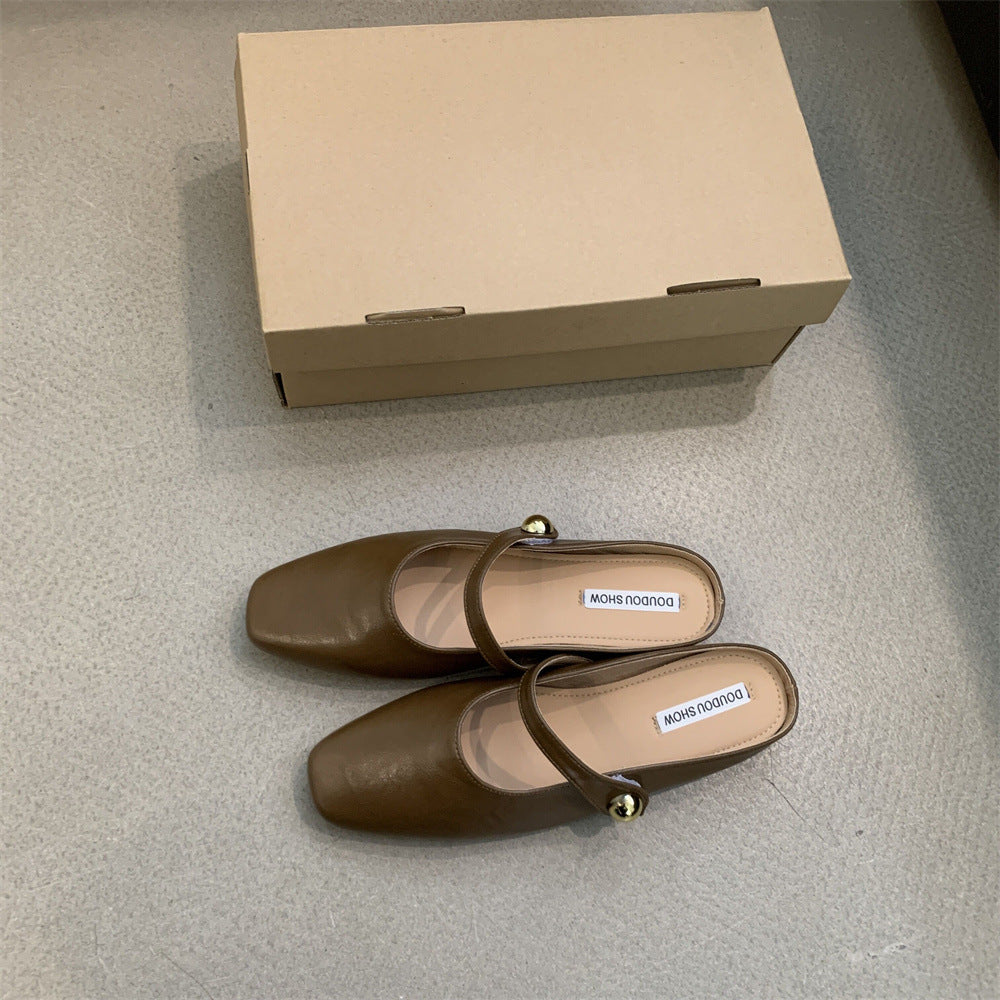 Damen elegante Sling-Ballerinas mit modischem Riemchen EB