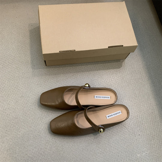 Damen elegante Sling-Ballerinas mit modischem Riemchen EB
