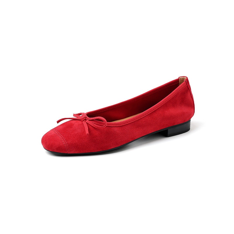 Damen Ballerinas mit elegantem Schleifen-Detail und hochwertiger Glanz-Oberfläche EB