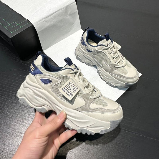 Damen Sportliche Chunky Sneakers mit atmungsaktiver Konstruktion und rutschfester Sohle EB